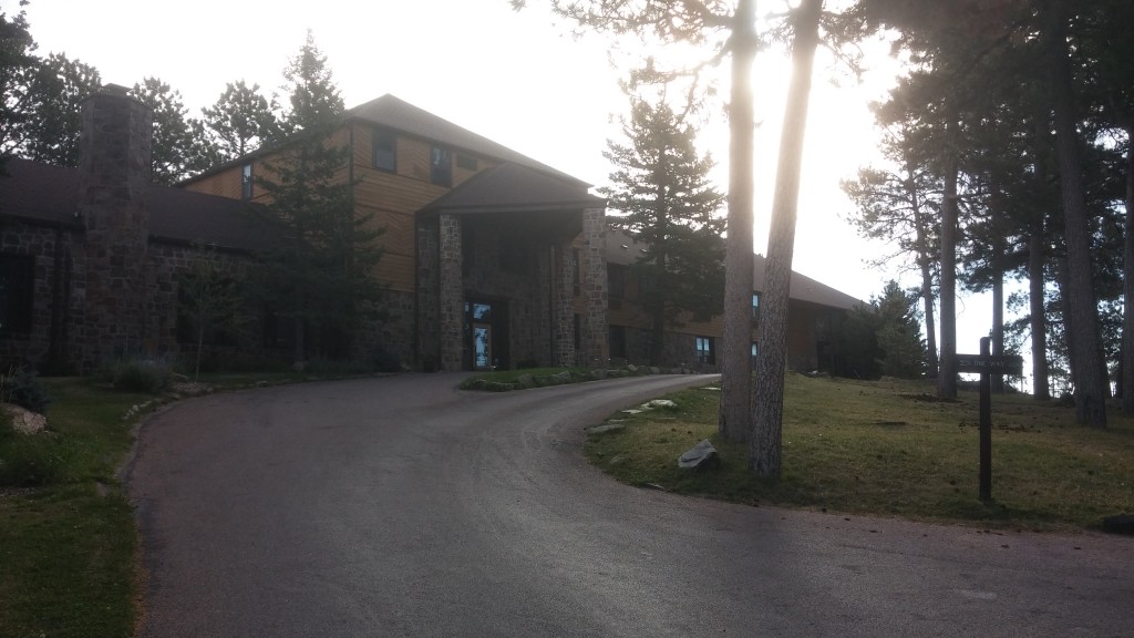 The front of Sylvan Lake Lodge