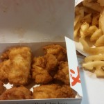 chick-fil-a chicken nuggets and waggle fries