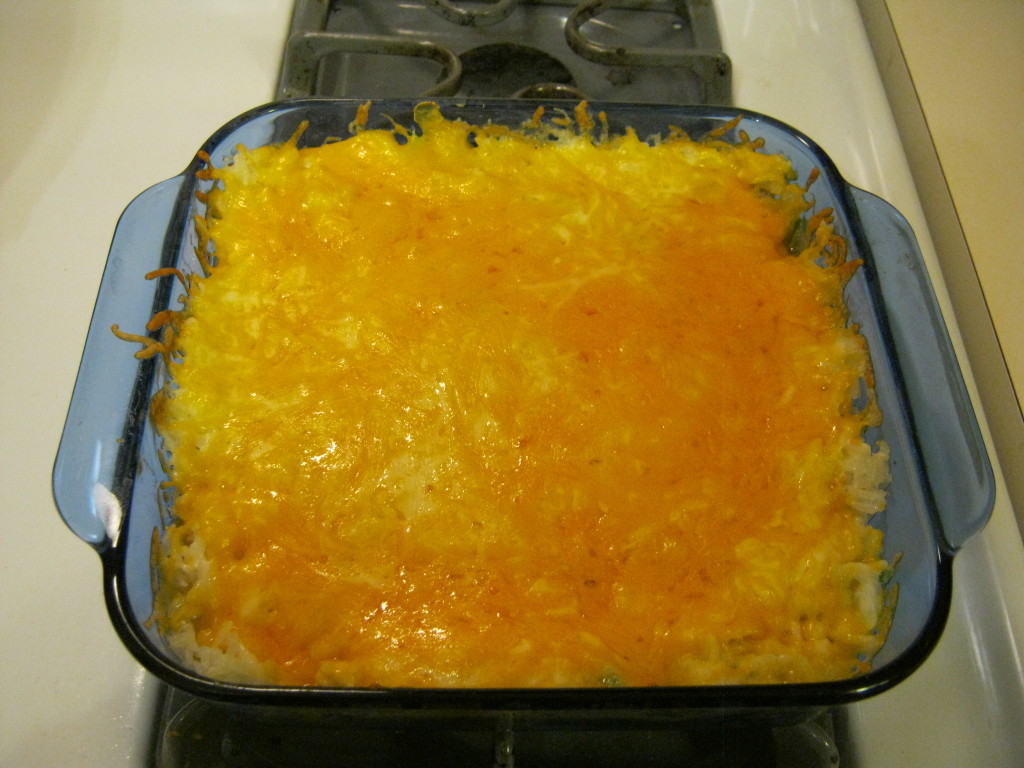 Cooked cheesy rice
