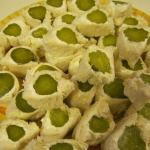 Appetizer for any occasion, cream cheese pickle wrap.