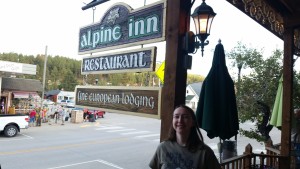 Alpine Inn sign with me