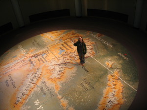 Large map with Cody Wyoming on it.