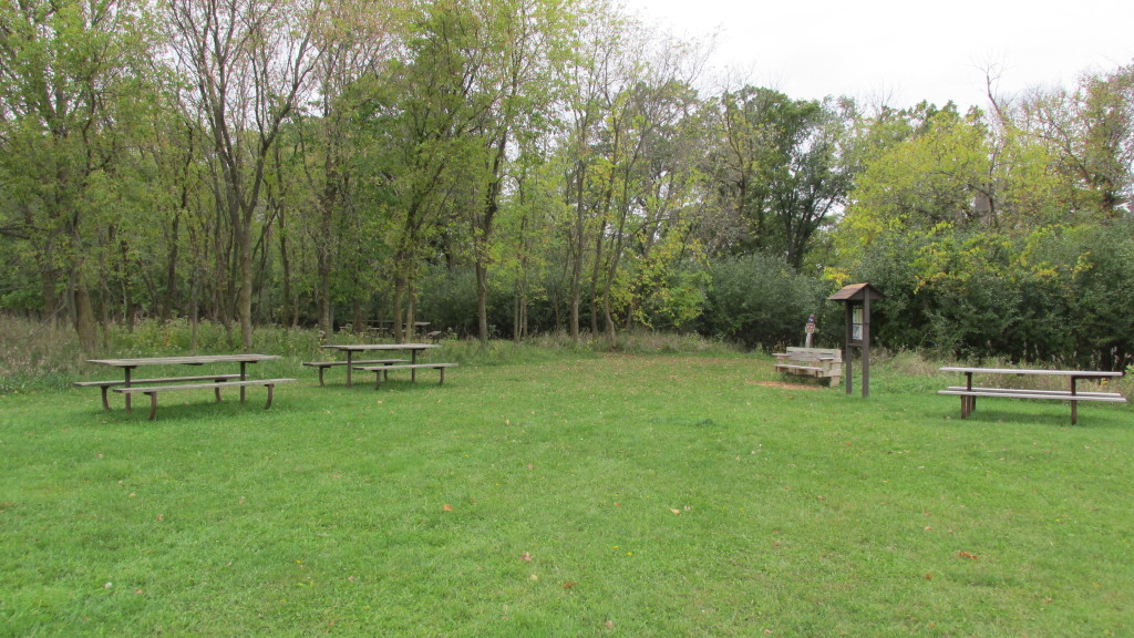 picnic tables at Afton Park