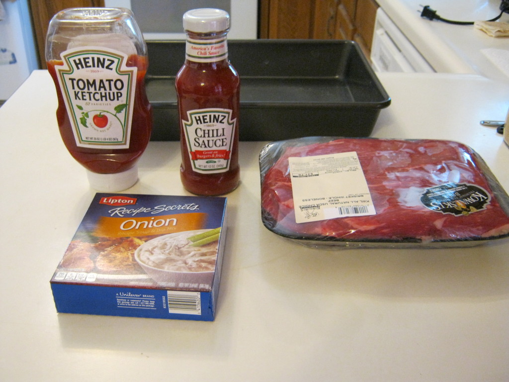 ketchup, chili sauce, brisket, onion soup