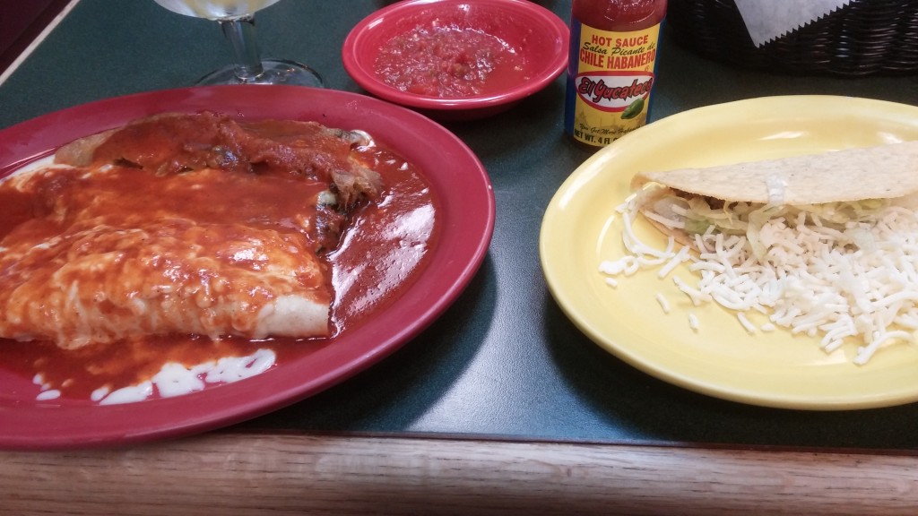 Number 3: Taco, chili relleno, and enchilada