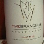 Five Branches wine label