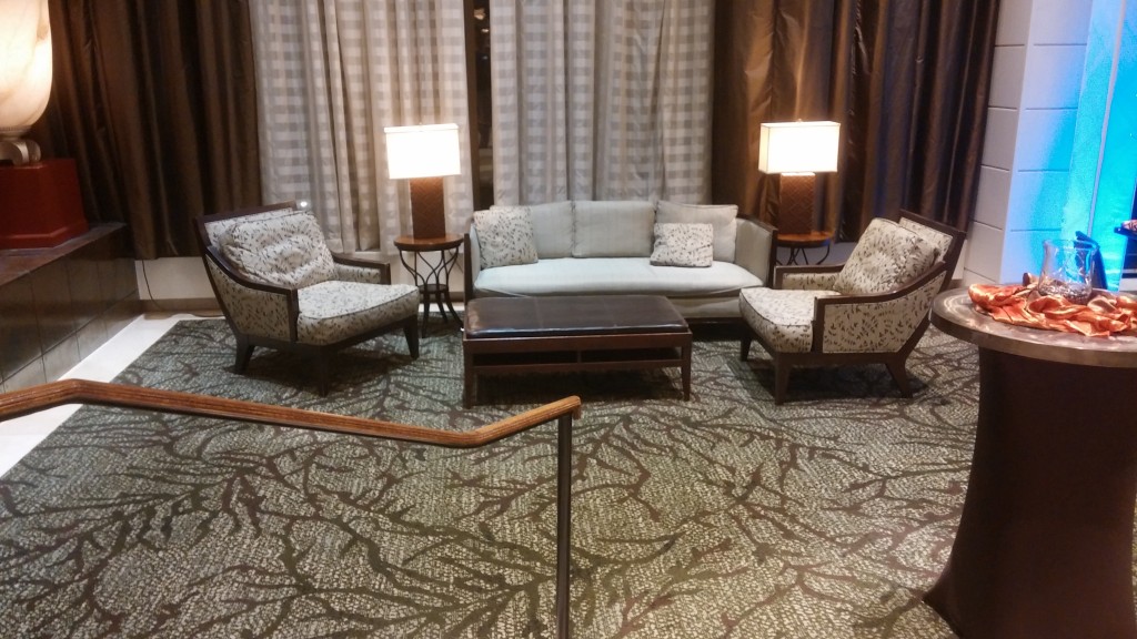 Hilton lobby seating area