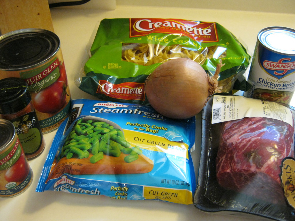 Ingredients for Hungarian Beef Goulash